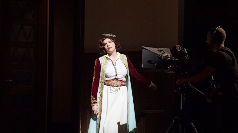 Kirsten MacKinnon (Hanna Glawari) & Stefan Biaesch (a cameraman)