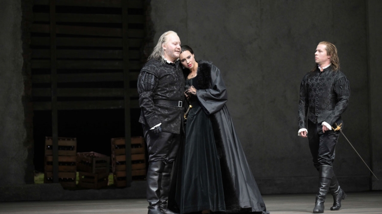 Nicholas Brownlee (Don Giovanni), Mojca Bitenc (Donna Anna) & Michael Porter (Don Ottavio)