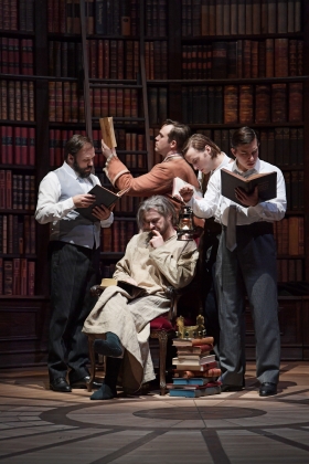 Peter Marsh (Landolfo), Holger Falk (Enrico; sitting), Samuel Levine (Bertoldo), Björn Bürger (Arialdo) & Frederic Jost (Ordulfo)