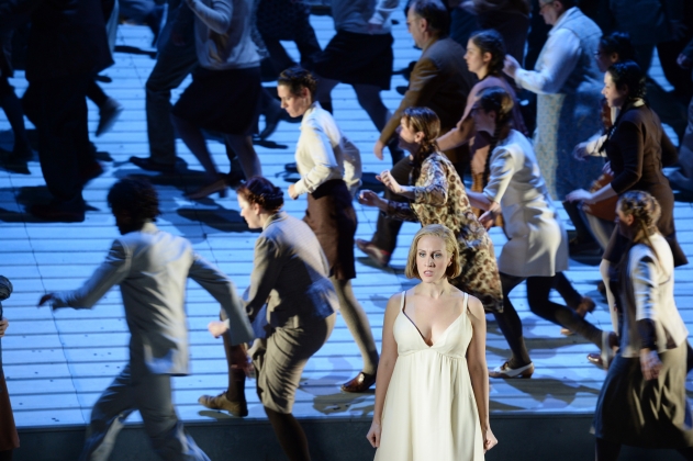 La sonnamula - Premierenserie 2014, Brenda Rae (Amina), Chor der Oper Frankfurt