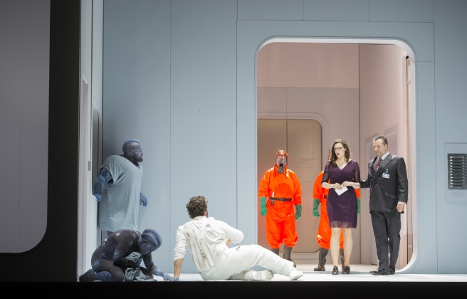 Brian Mulligan (Nelusko), Claudia Mahnke (Selika), Michael Spyres (Vasco da Gama), Kirsten MacKinnon (Ines) & Andreas Bauer (Don Pedro)