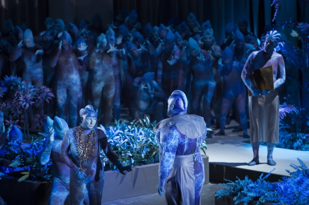 Claudia Mahnke (Selika), Brian Mulligan (Nelusko), Magnús Baldvinsson (High Priest to Brahma) & chorus
