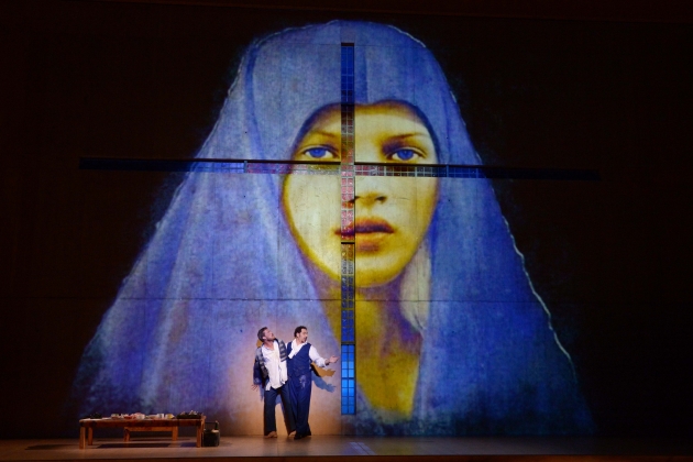 Brandon Cedel (Angelotti), Stefano La Colla (Cavaradossi)